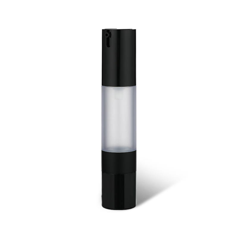 زجاجة اسطوانية بدون هواء رائجة مع تغليف أساس الفرشاة YH-L006-B ، 15 ml